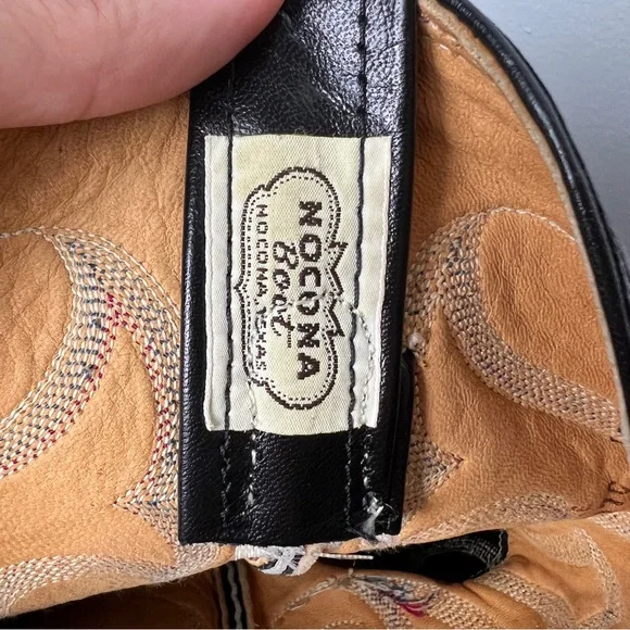 Nocona Black Python Cowboy Boots | Men's Size 8 | Exotic Leather Western Boots - Picture 4 of 17